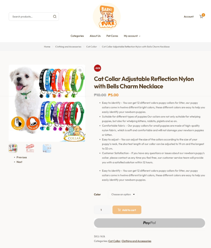 Sample Product Page